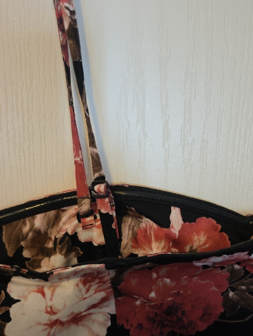 RW&CO. Black Floral Mini Dress with Pink & Brown Accents - Picture 5 of 7